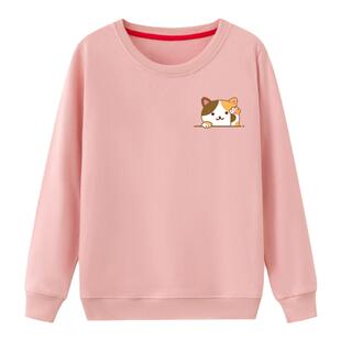 2025全棉春装新款长袖t恤女装加大码宽松体恤秋冬学生卫衣打底衫