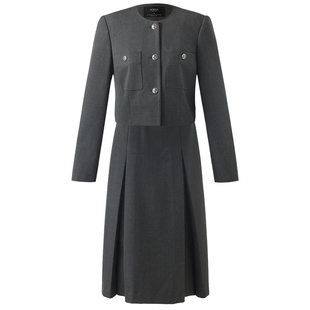 首降5折|歌莉娅轻职场秋季穿搭一整套流行羊毛轻熟两件套装女