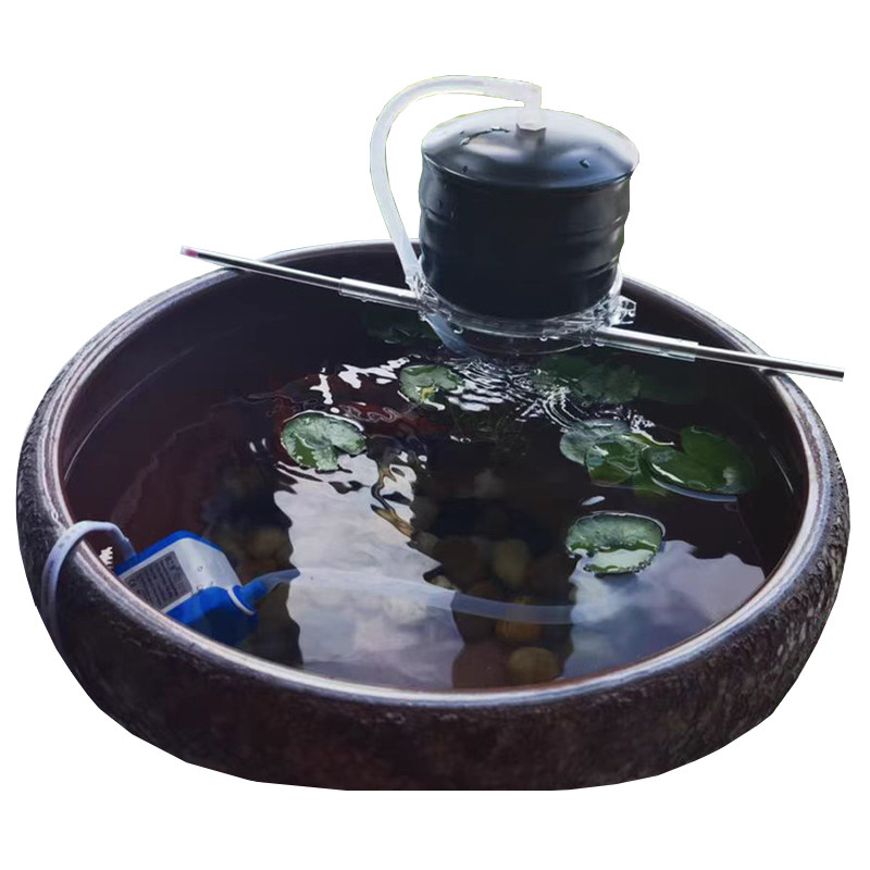 鱼缸圆形净水小型外置循环陶瓷