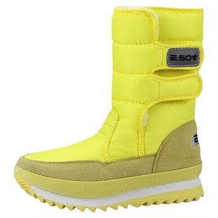 雪地靴女冬季防水防滑加厚加绒中筒靴保暖情侣款厚底棉鞋中筒靴子