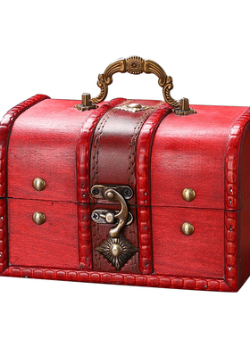 复古红木盒手提小箱子精致首饰盒