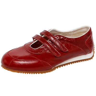 千百度春季新款魔术贴玛丽珍鞋