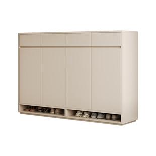 鞋柜玄关柜一体家用门口2025新款实木入户门外走廊大容量收纳靠墙