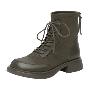 戈美其2025新款冬季女单靴增高厚底马丁靴复古英伦风爆款显瘦短靴