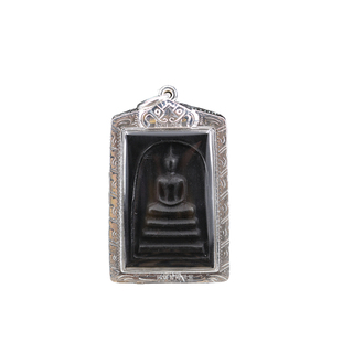 泰国佛牌正品真品古巴文春2557年黑木崇迪 带萨马空卡男女吊坠