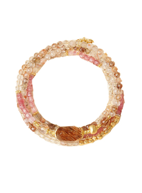 天然黑金超七手链女款多圈叠戴