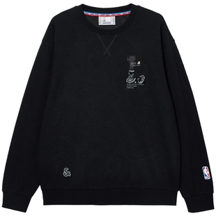 杰克琼斯NBA联名湖人队男装2025年新款秋季卫衣纯色满印上衣