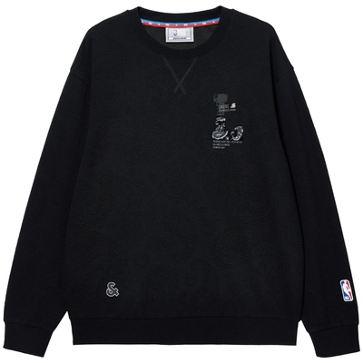 杰克琼斯NBA联名湖人队男装2025年新款秋季卫衣纯色满印上衣