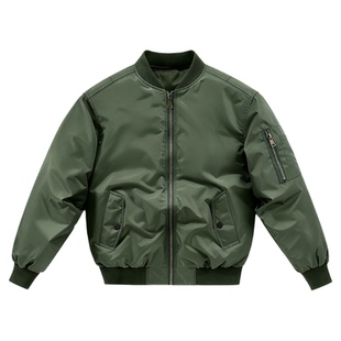 逆壳中性飞行员夹克羽绒服MA1棒球领男女款正肩百搭潮阿尔法外套