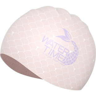 WaterTime游泳帽女款加大长发不勒头印花美人鱼系列专业硅胶泳帽
