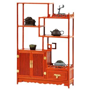 红花梨博古柜小博古架实木中式博物架多宝阁古董架子玄关茶叶置物