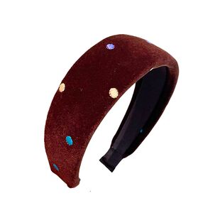 发箍儿童女款不勒头防滑宽边发卡女孩秋冬季压发头饰波点头箍女童