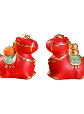 马到家圆摆件马年春节生肖吉祥物