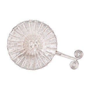 银茶漏纯银茶滤999手工茶漏斗滤茶器茶隔茶叶过滤网功夫茶具配件