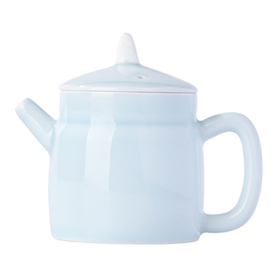 景德镇官方陶瓷影青色釉茶壶泡茶家用高档功夫泡茶壶单壶茶具送礼