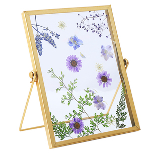 沙龙活动礼物手工押花diy干花相框摆台成品植物标本玻璃框压花艺