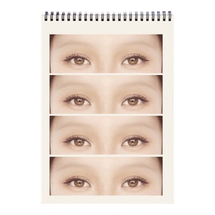 纹绣化妆美人图纸上画眉眼唇各种真人脸型练习画眉毛练习素描本