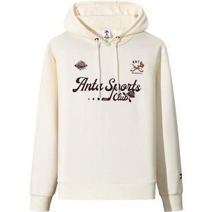 安踏新年红色卫衣女冬季新款加绒帽衫宽松长袖运动上衣162548705N