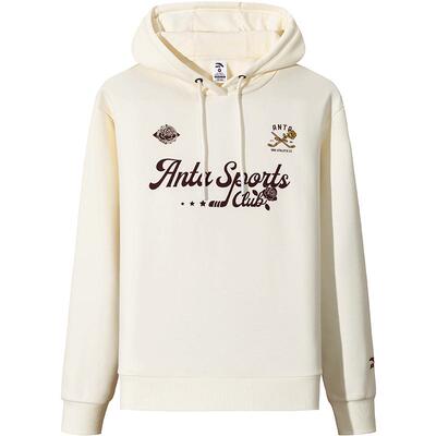 安踏休闲套头衫女宽松连帽卫衣