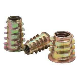 锌合金内外牙螺母沉头内六角带介镶嵌螺母预埋木质板家具螺母M4M8