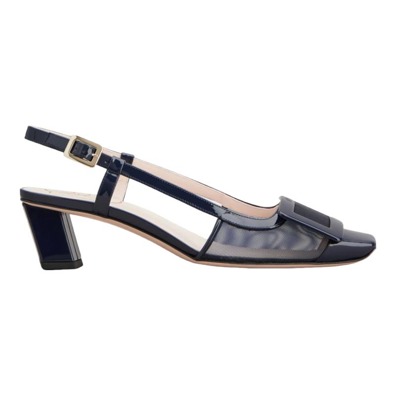 RogerVivier/罗杰维维亚女士高跟鞋漆皮网眼摩天高跟鞋新款