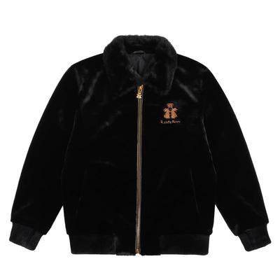 雷迪波尔水貂毛领金丝绒夹克