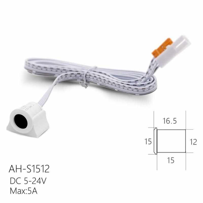 人体智能感应开关触摸手扫红外线体感门控碰led橱柜灯探头12v24V