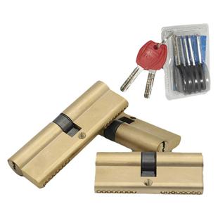 防盗门锁芯全铜AB锁芯纯铜大门锁芯室内门双面防撬铜弹子通用锁芯