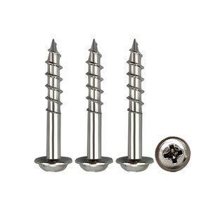 沃一木工斜孔钉细牙加硬螺丝斜孔堵头盖帽塞专用自攻十字镀锌快丝