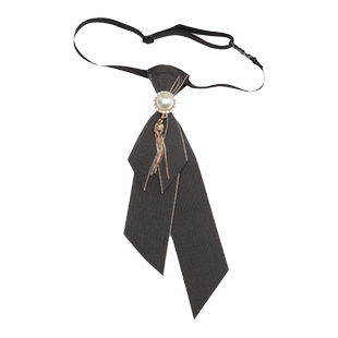 黑色领结男女银行免打领带白色衬衫领花配饰新款上衣学士服蝴蝶结