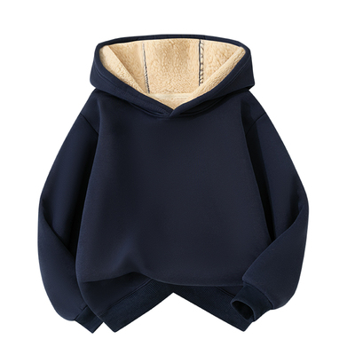 儿童加绒连帽卫衣加厚羊羔绒