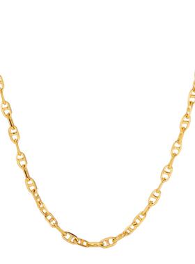 保色好！18K金色猪鼻细项链素链