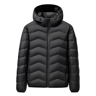 鸭鸭轻薄羽绒服男女同款短款冬季小个子时尚轻柔百搭连帽鸭绒外套