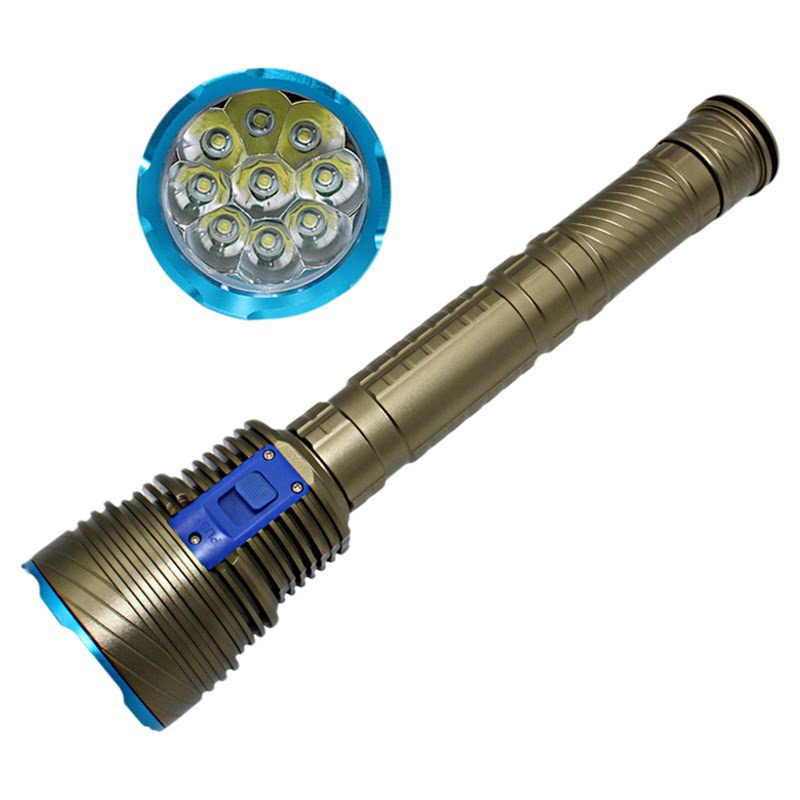 LED潜水手电筒9颗L2 远射水下26650充电套装防水超强光 L2手电筒