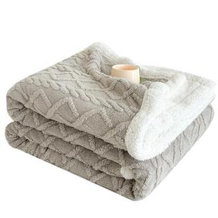 无印良品塔芙绒毛毯冬季加厚盖毯办公室午睡小毯子珊瑚绒盖毯披肩