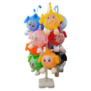 网红带灯发光手提蛋仔派对波波球爆款街拍广场卡通气球夜市摆地摊