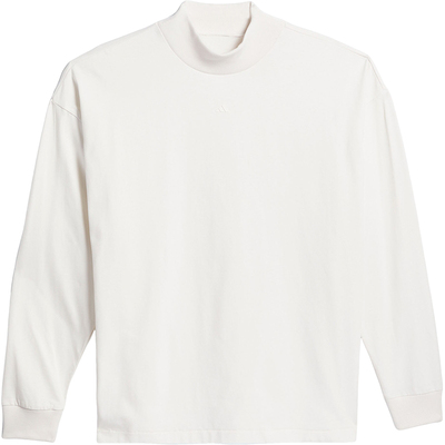 阿迪达斯男女简约宽松立领T恤