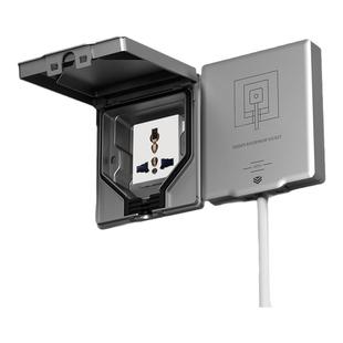 86型通用户外防水插座欧标多功能三孔隐形内嵌式冰箱墙壁隐藏插座