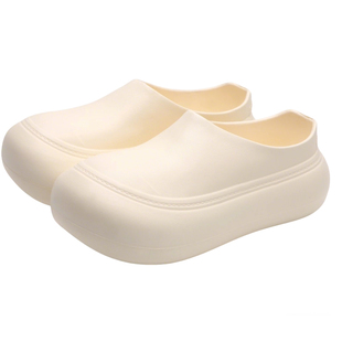 女士防滑雨天户外时尚韩版ins半拖鞋eva防水厚底懒人大头鞋春夏季