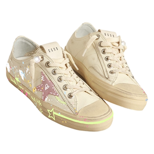 【创作款】Golden Goose女鞋V-Star涂鸦休闲鞋GGDB