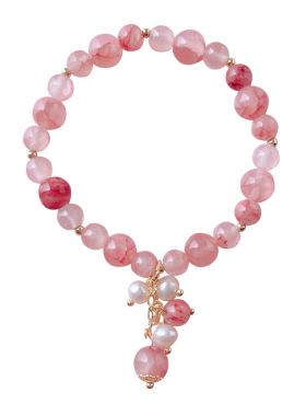 听之twinz◆草莓晶女珍珠吊坠