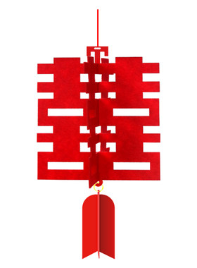 结婚喜字灯笼挂饰婚房装饰挂件
