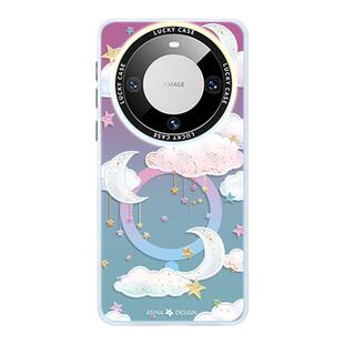 SHEHENG × 彩色云朵联名适用于华为Mate60Pro手机壳磁吸支架可爱mate50保护套新款30女P60全包p40防摔