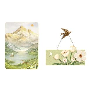 日照金山卧室床头墙上小装饰画奶油风客厅组合挂画法式餐厅壁画