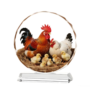 大吉大利高档水晶招财大公鸡摆件吉祥物镇宅桌面装饰摆台乔迁送礼