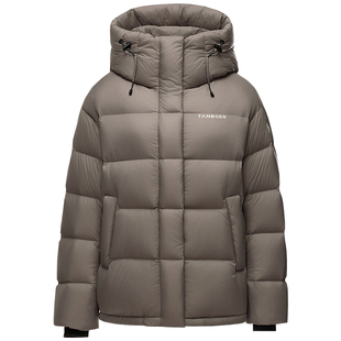 坦博尔25冬季新款羽绒服 女装短款连帽款 保暖面包服时尚百搭外套