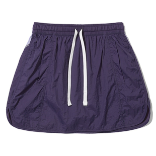 录士LUSHISI风日运动短裙A字抽绳拼接防走光羽毛球裙内置打底裙子