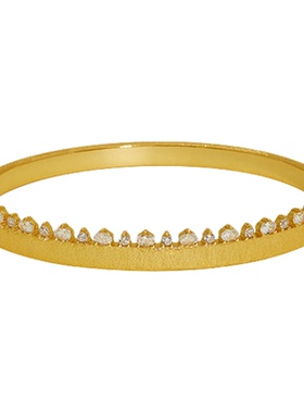 HERBE合璧 璀璨星瀑手镯拉丝工艺类黄金贵妃镯小众时尚日常百搭女