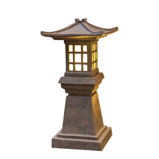 鹿月森林户外中式复古飞檐灯石灯石灯笼庭院造景园林景观禅意摆件