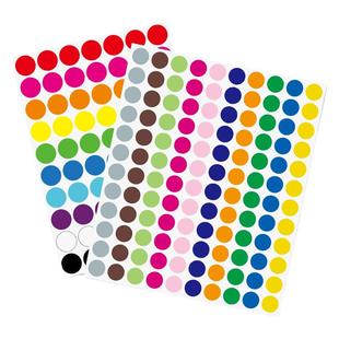 彩色圆点贴纸波点点贴纸圆形贴纸不干胶贴纸空白自粘性封口贴标签色标贴纸奖励月份记号标签自粘销控贴